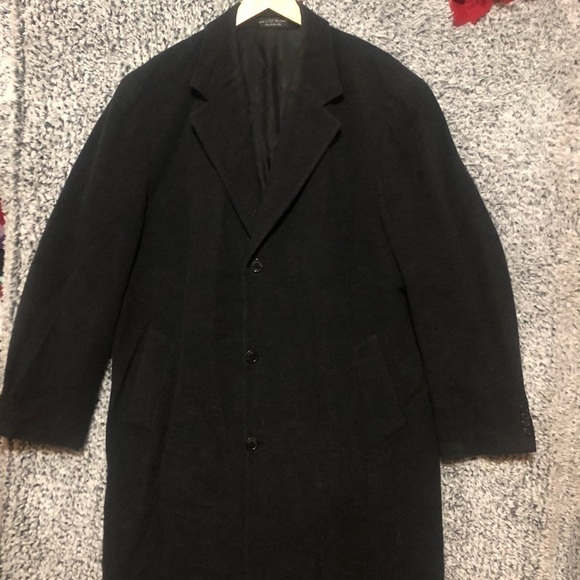 Cashmere VTG  Chaps Ralph Lauren Men’s Winter trench Coat full length  S… - Picture 5 of 12